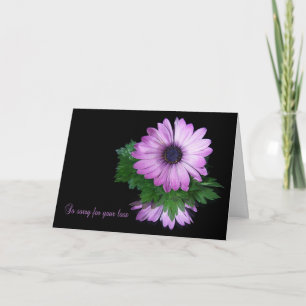Purple Daisy Reflection Sympathy Card