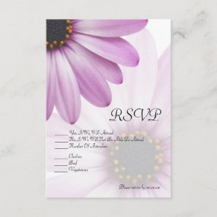 Purple Daisy RSVP Card