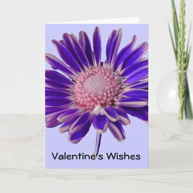 Purple Daisy Valentine's Holiday Card (Front)