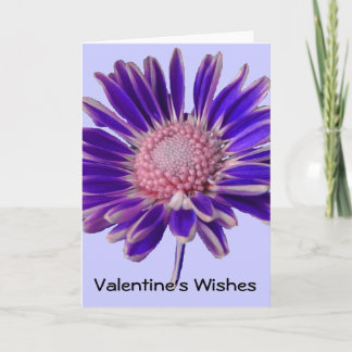 Purple Daisy Valentine's Holiday Card