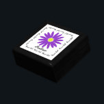 Purple Daisy Wedding Keepsake Gift Box<br><div class="desc">Just a daisy,  purple daisy  with customisable text.  A great keepsake for flower girl and bridesmaid  gifts.</div>