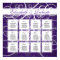 Purple Damask 12 Table Wedding Seating Plan Chart