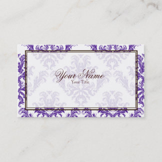 Purple Damask Business Card