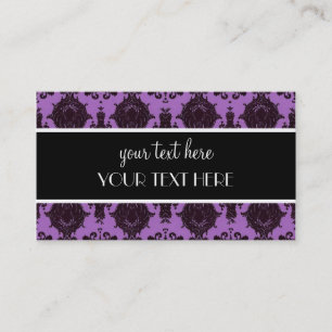 Purple Damask Business Card
