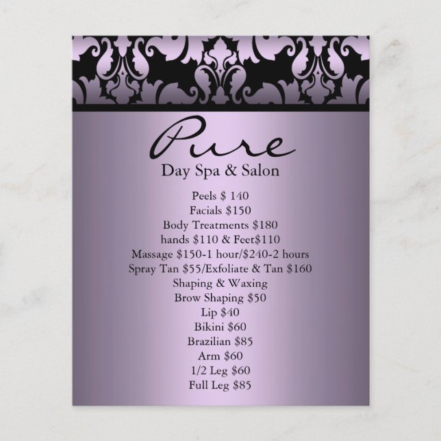 Purple Damask Flyer (Front)
