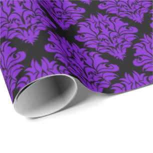 Purple Damask-Gift Wrapping Paper
