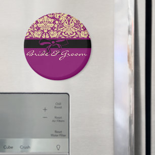Purple Damask Magnet
