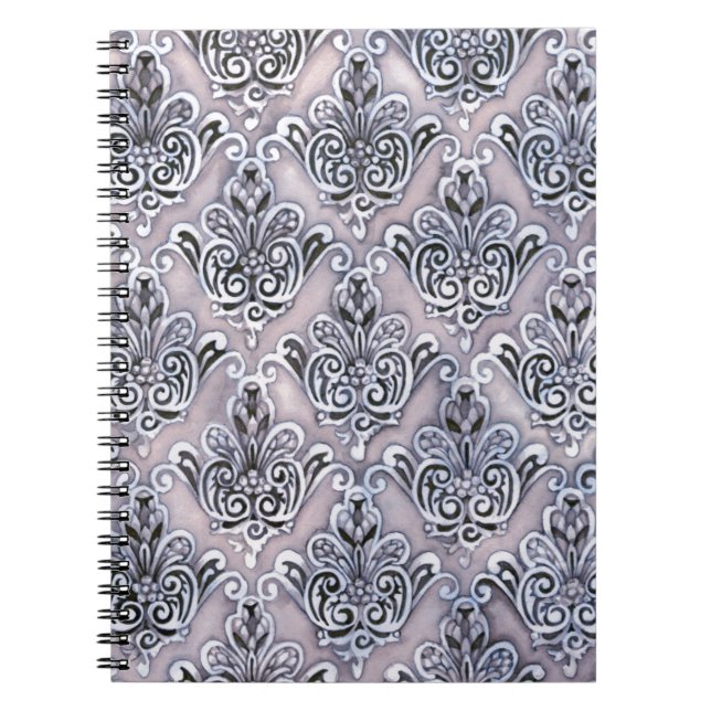 Purple Damask Notebook (Front)