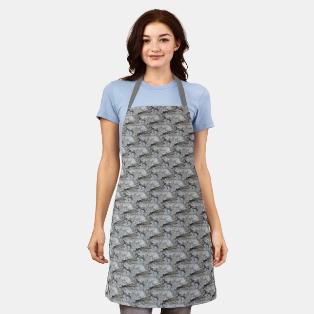 Purple Damselfly Nature Pattern    Apron (Worn)