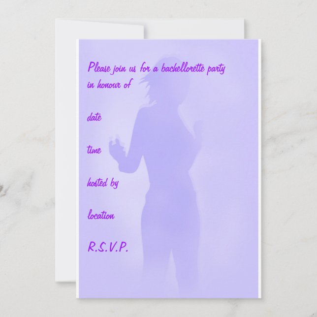 purple  dancer invitation (Front)