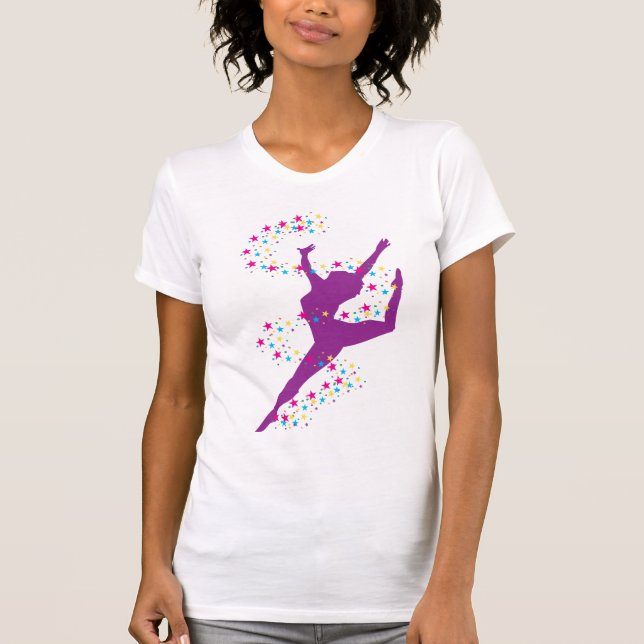 Purple Dancer with Stars T-Shirt (Front)