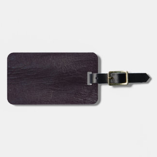 Purple dark elegant stylish & chic real leather luggage tag