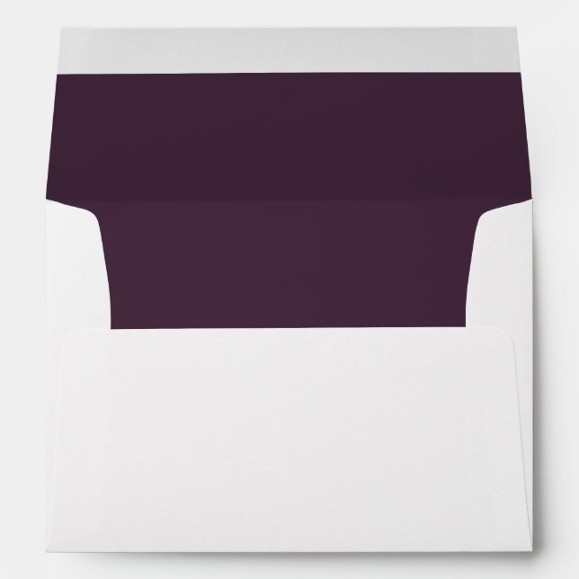 Purple Dark Violet Wedding Envelope (Back (Bottom))