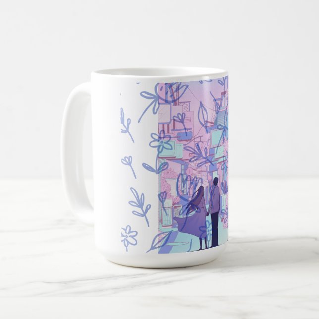 Purple date coffee mug (Front Left)