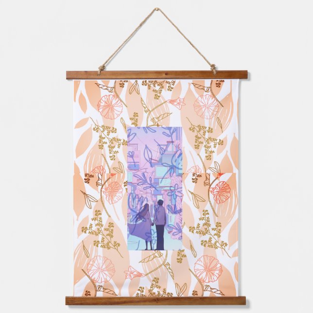 Purple date hanging tapestry (Front)