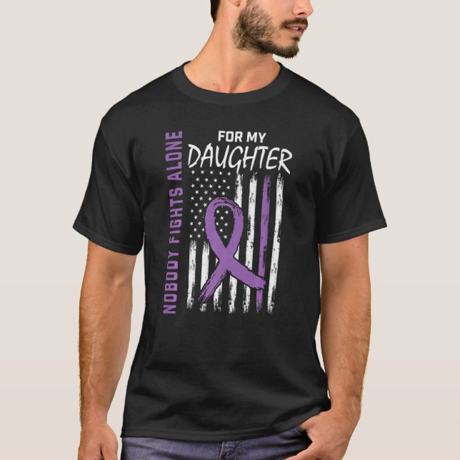 Purple Daughter Lupus Awareness Flag Products Clot T-Shirt (Front)