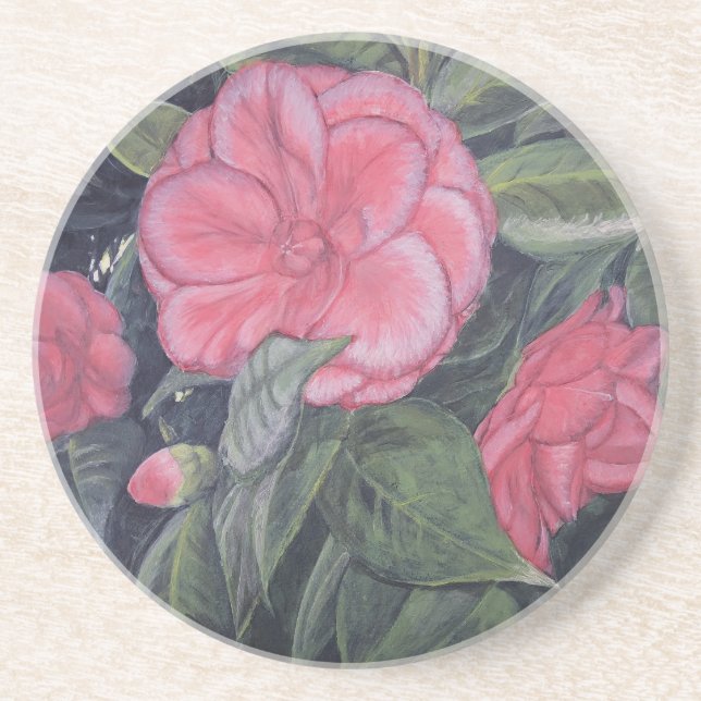 Purple Dawn Camellia Coaster (Front)