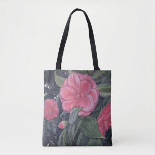 Purple Dawn Camellia Tote Bag