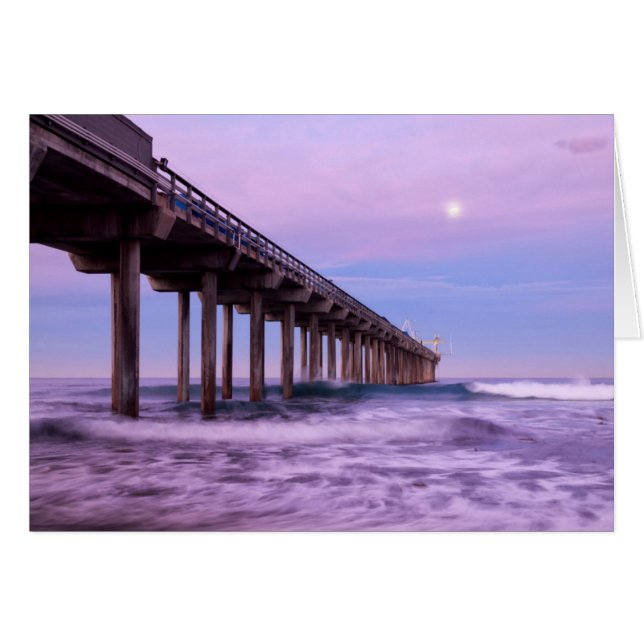 Purple dawn over pier, California (Front Horizontal)