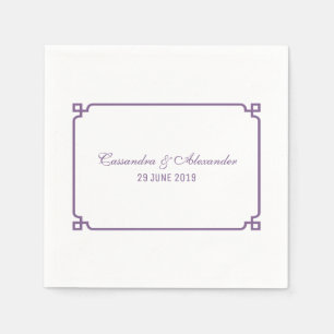 Purple Deco Chic Wedding Napkin