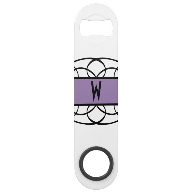 Purple Deco Flourish Bottle Opener (Front)