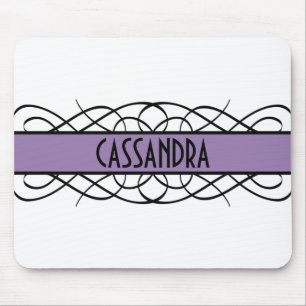Purple Deco Flourish Mousepad
