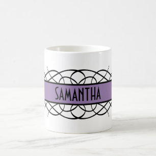 Purple Deco Flourish Mug