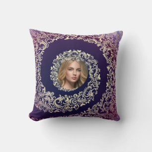 Purple Decorative Photo Cushion