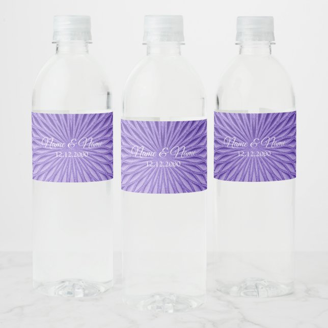 Purple Decorative Water Bottle Label (Bottles)