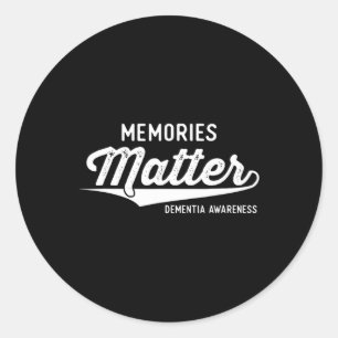 Purple Dementia Awareness Gifts Memories Problem Classic Round Sticker
