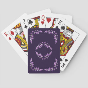 Purple Dendrobium Orchids Motif Playing Cards
