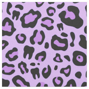 Purple dental leopard print fabric