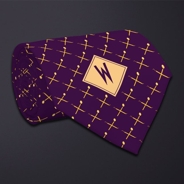 Purple Dentist Hygienist Tools  Tie (Creator Uploaded)
