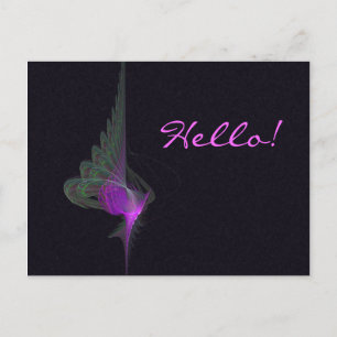 Purple Dervish Abstract Art Postcard