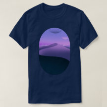 Purple Desert Landscape night sky