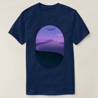 Purple Desert Landscape night sky T-Shirt