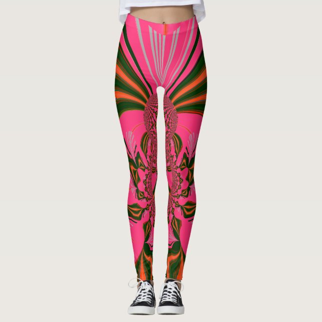 Purple design background  Women  Leggings (Front)