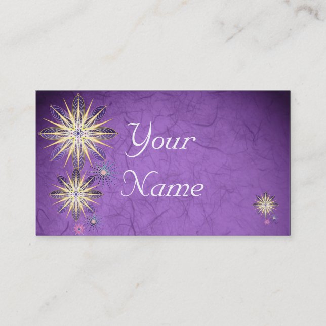 Purple designer  business card template (Front)