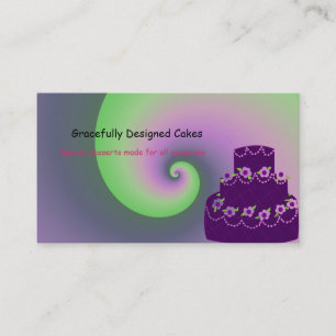 Purple Designer Cake Business Card
