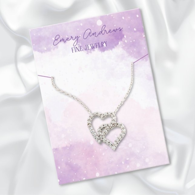 Purple Designer Jewellery Necklace Holder Display Business Card (Creator Uploaded)