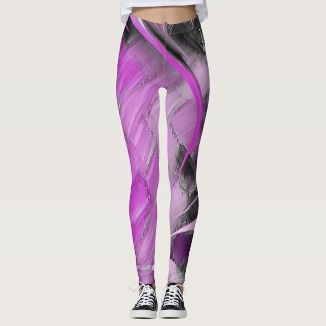 Purple Designer Leggings (Front)