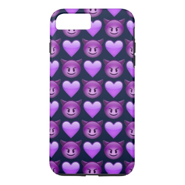 Purple Devil Emoji iPhone 8/7 Plus Phone Case (Back)