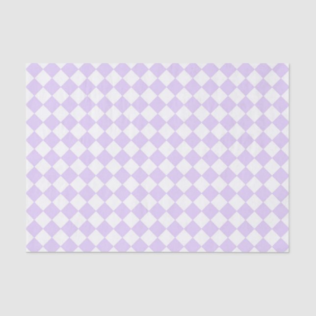 Purple Diamond Chequered pattern Tissue Paper (Front)