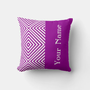 Purple Diamond Chevron w/ name @ Emporiomoffa Cushion