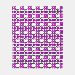 Purple Diamond Design Fleece Blanket