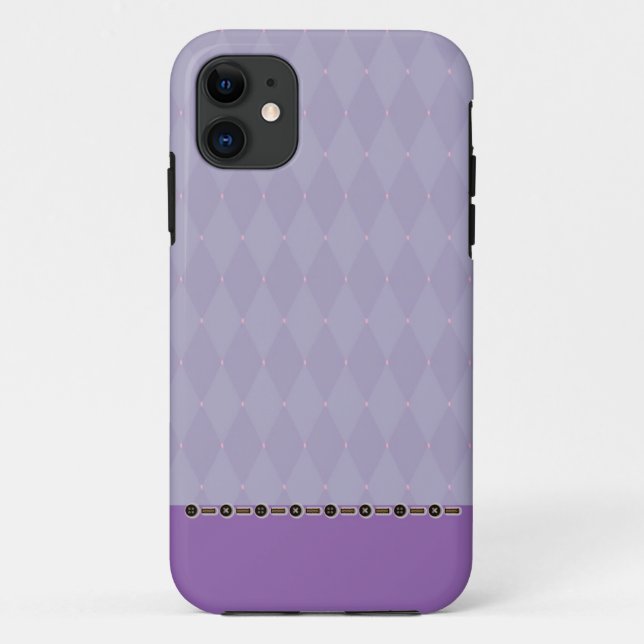 Purple Diamond Design Phone Case (Back)