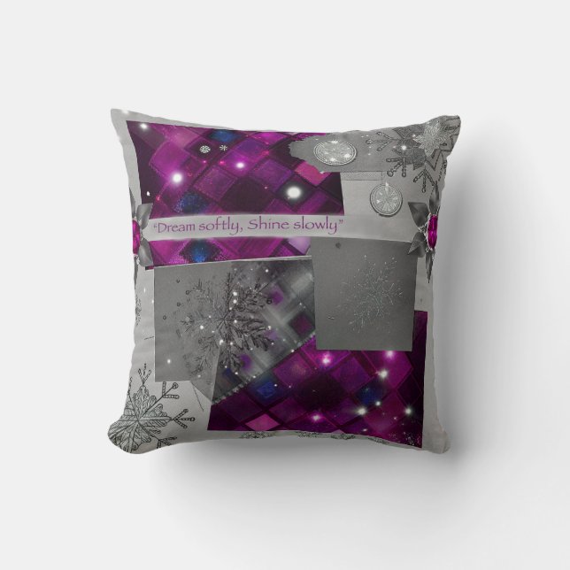Purple Diamond Gem Pattern Pillow (Front)