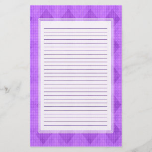 Purple Diamond Lined Stationery