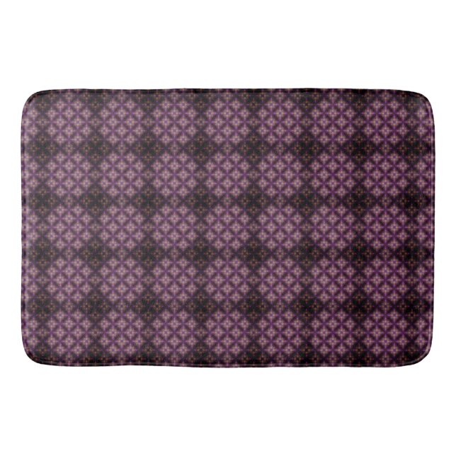 Purple Diamond Passion Pattern Bath Mat (Front)