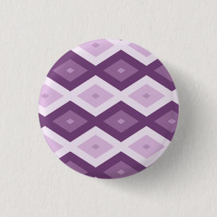 Purple diamond pattern 3 cm round badge